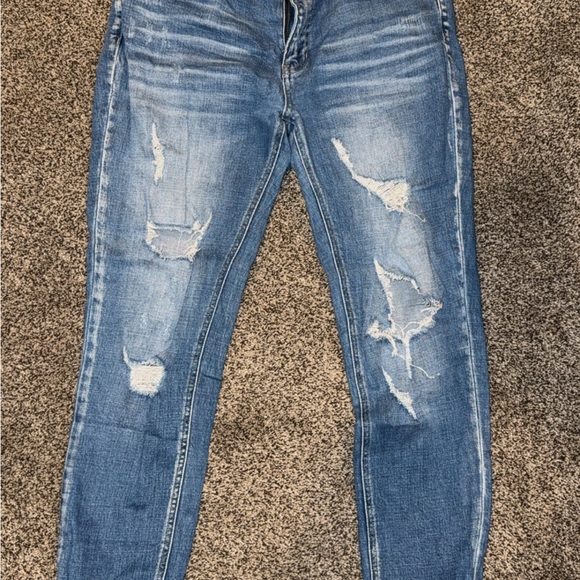KanCan Light Blue Distressed Skinny Jeans - Picture 1 of 1